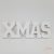 XMAS felirat - nagy - fehér