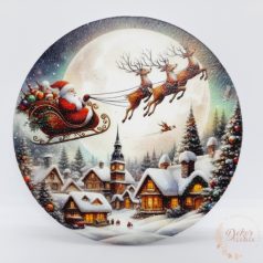 Koszorú közép - Télapó a város felett