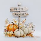 Őszi útjelzős dekor tábla