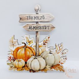 Őszi útjelzős dekor tábla