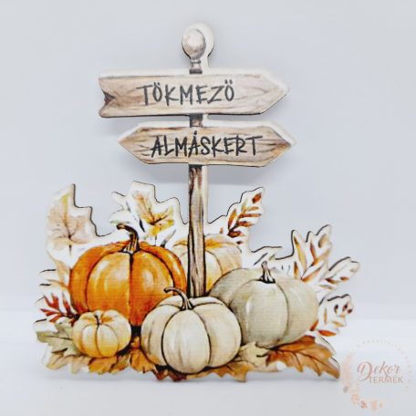Őszi útjelzős dekor tábla