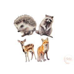 Őszi állatok - nyomtatott dekorkarton