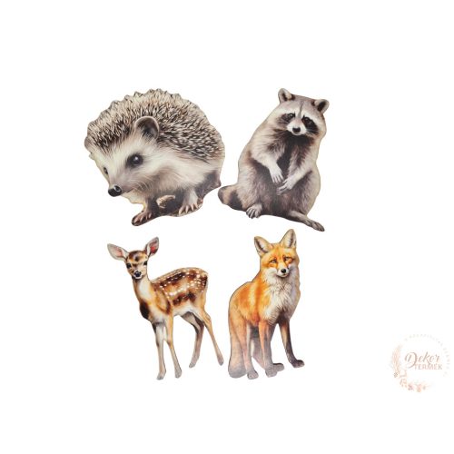 Őszi állatok - nyomtatott dekorkarton