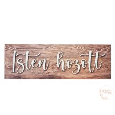 Isten hozott - barna téglalap