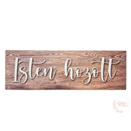 Isten hozott - barna téglalap