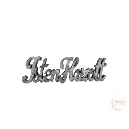 Isten hozott felirat - 10 cm - szürke