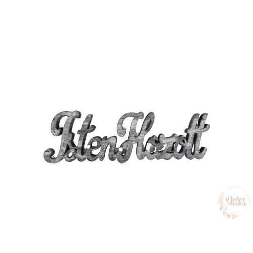 Isten hozott felirat - 10 cm - szürke