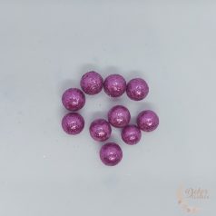 Glitteres golyó - pink - 1,5 cm
