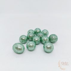 Glitteres golyó - menta - 1,5 cm