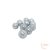 Glitteres golyó - ezüst - 2 cm