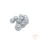 Glitteres golyó - ezüst - 2 cm