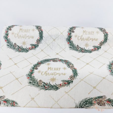 Karácsonyi mintás dekor anyag