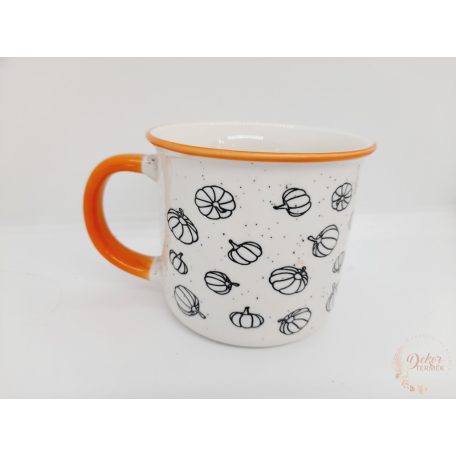 Őszi bögre - kis tök mintával