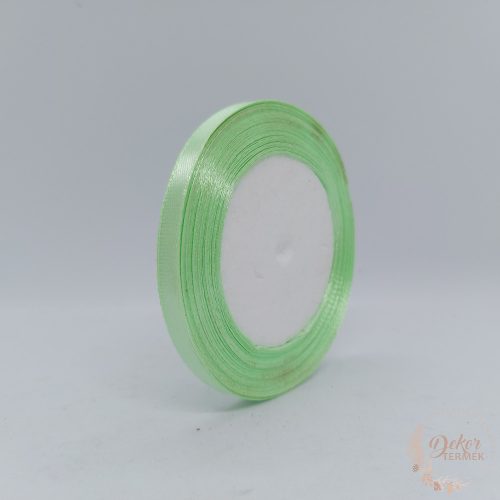 Szatén szalag 6 mm almazöld