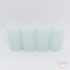 Rusztikus henger gyertya - türkiz