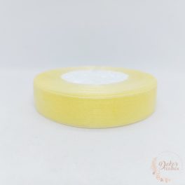 Organza szalag - 20 mm - krém sárga