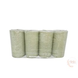 Rusztikus henger gyertya - metál menta