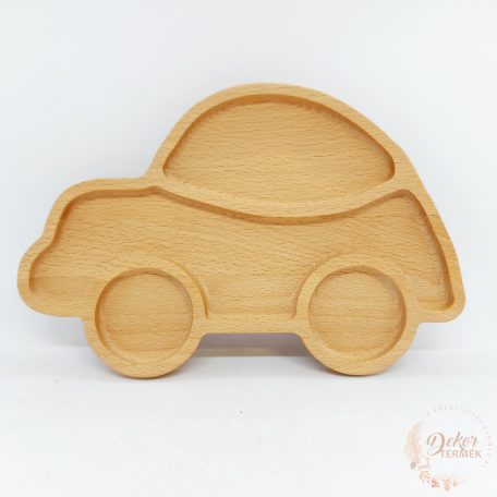 Autó fa tányér